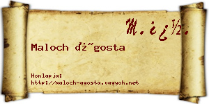 Maloch Ágosta névjegykártya